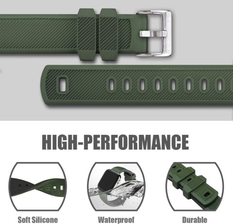 PASEK DO ZEGARKA APPLE WATCH ZIELONY/CZARNY SILIKONOWY 42/44/45/49mm PASEK DO ZEGARKA APPLE WATCH ZIELONY/CZARNY SILIKONOWY 42/44/45/49mm