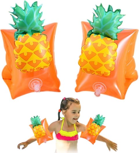 RĘKAWKI DO PŁYWANIA PŁYWACZKI DLA DZIECKA DZIECI ANANASY POMARAŃCZOWE 3-6L RĘKAWKI DO PŁYWANIA PŁYWACZKI DLA DZIECKA DZIECI ANANASY POMARAŃCZOWE 3-6L