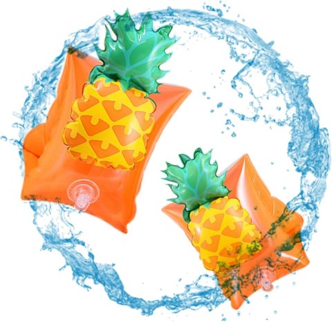 RĘKAWKI DO PŁYWANIA PŁYWACZKI DLA DZIECKA DZIECI ANANASY POMARAŃCZOWE 3-6L RĘKAWKI DO PŁYWANIA PŁYWACZKI DLA DZIECKA DZIECI ANANASY POMARAŃCZOWE 3-6L