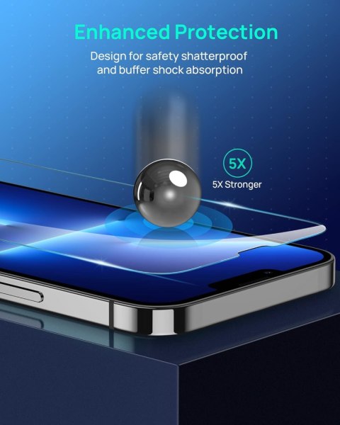 SZKŁO HARTOWANE DO APPLE IPHONE 13 PRO MAX 6.7" 3 SZTUKI + RAMKA MONTAŻOWA SZKŁO HARTOWANE DO APPLE IPHONE 13 PRO MAX 6.7" 3 SZTUKI + RAMKA MONTAŻOWA