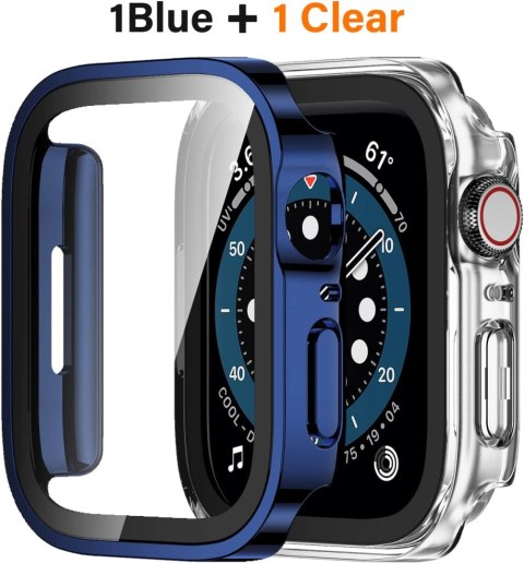 2x ETUI OBUDOWA NA ZEGAREK APPLE WATCH 4/5/6/SE 40 MM CASE GRANATOWY