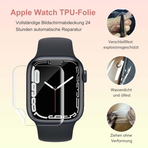 4x FOLIA OCHRONNA NA ZEGAREK APPLE WATCH SERIES 7/8 41MM 4x FOLIA OCHRONNA NA ZEGAREK APPLE WATCH SERIES 7/8 41MM