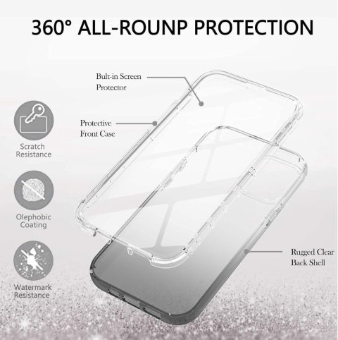 ETUI BUMPER APPLE IPHONE 13 PRO 6.1" SILIKONOWY CZARNE OMBRE OCHRONA 360° ETUI BUMPER APPLE IPHONE 13 PRO 6.1" SILIKONOWY CZARNE OMBRE OCHRONA 360°