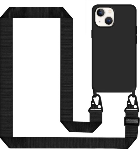ETUI CZARNE APPLE IPHONE 13 PRO MAX 6,7" PLECKI SILIKONOWE ZE SMYCZĄ ETUI CZARNE APPLE IPHONE 13 PRO MAX 6,7" PLECKI SILIKONOWE ZE SMYCZĄ