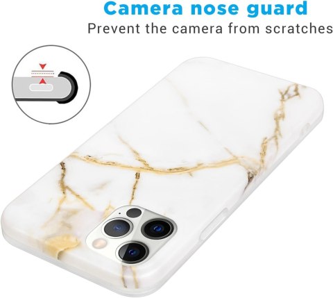 ETUI DO APPLE IPHONE 14 PRO 6.1" CASE KREMOWY MARMUR GOLD SILIKONOWE PLECKI ETUI DO APPLE IPHONE 14 PRO 6.1" CASE KREMOWY MARMUR GOLD SILIKONOWE PLECKI