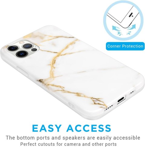 ETUI DO APPLE IPHONE 14 PRO 6.1" CASE KREMOWY MARMUR GOLD SILIKONOWE PLECKI ETUI DO APPLE IPHONE 14 PRO 6.1" CASE KREMOWY MARMUR GOLD SILIKONOWE PLECKI
