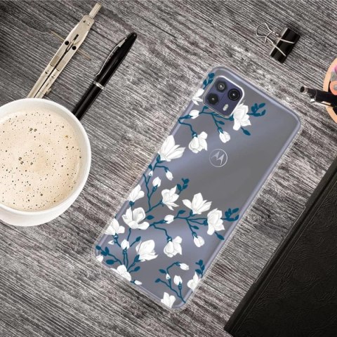 ETUI MOTOROLA MOTO G50 5G PRZEZROCZYSTE SILIKONOWE BIAŁE KWIATY ETUI MOTOROLA MOTO G50 5G PRZEZROCZYSTE SILIKONOWE BIAŁE KWIATY