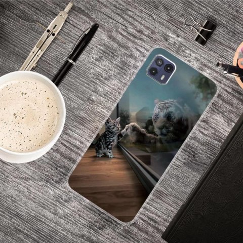 ETUI MOTOROLA MOTO G50 5G WIELOKOLOROWE PLECKI MAŁY KOT + SZKŁO HARTOWANE ETUI MOTOROLA MOTO G50 5G WIELOKOLOROWE PLECKI MAŁY KOT + SZKŁO HARTOWANE