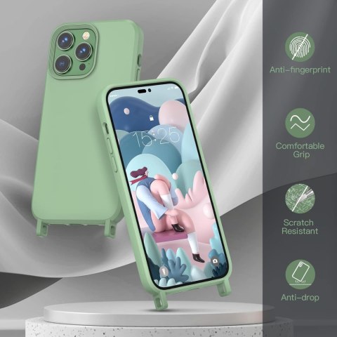ETUI POKROWIEC APPLE IPHONE 14 PRO 6.1" CASE ZIELONE PLECKI ZŁOTY ŁAŃCUSZEK ETUI POKROWIEC APPLE IPHONE 14 PRO 6.1" CASE ZIELONE PLECKI ZŁOTY ŁAŃCUSZEK