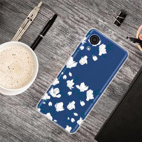 ETUI SAMSUNG GALAXY A03s CASE BEZBARWNY SILIKONOWY BIAŁE KWIATY +SZKŁO ETUI SAMSUNG GALAXY A03s CASE BEZBARWNY SILIKONOWY BIAŁE KWIATY +SZKŁO