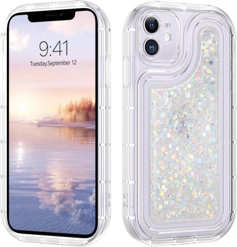ETUI SILIKONOWE APPLE IPHONE 12 6.1" CASE BROKATOWY ŚWIECĄCY W CIEMNOŚCI