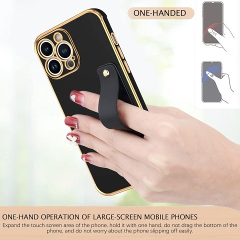 ETUI SILIKONOWE APPLE IPHONE 14 PRO MAX CASE CZARNY ZŁOTY Z UCHWYTEM ETUI SILIKONOWE APPLE IPHONE 14 PRO MAX CASE CZARNY ZŁOTY Z UCHWYTEM