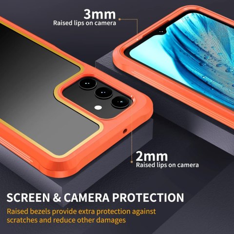 ETUI WZMOCNIONE SAMSUNG GALAXY A13 5G POMARAŃCZOWE NEON +SZKŁO HARTOWANE