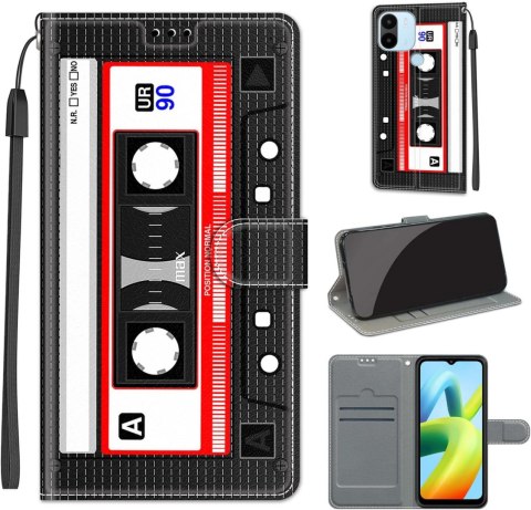 ETUI Z KLAPKĄ XIAOMI REDMI A1 CASE CZARNY ZAMYKANY Z KLAPKĄ KASETA VINATGE ETUI Z KLAPKĄ XIAOMI REDMI A1 CASE CZARNY ZAMYKANY Z KLAPKĄ KASETA VINATGE