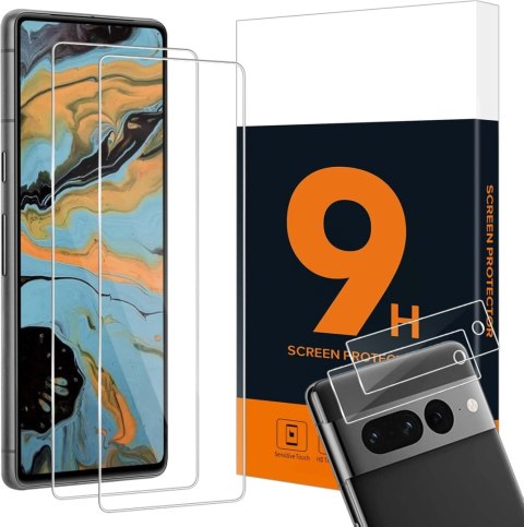 ZESTAW 2x SZKŁO HARTOWANE GOOGLE PIXEL 7 +2x SZKŁO NA APARAT WYSOKA OCHRONA ZESTAW 2x SZKŁO HARTOWANE GOOGLE PIXEL 7 +2x SZKŁO NA APARAT WYSOKA OCHRONA