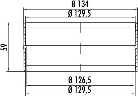 ZŁĄCZKA RUROWA OKRĄGŁA BIAŁA 59x126mm NABER R-VBS 125 ZŁĄCZE ZŁĄCZKA RUROWA OKRĄGŁA BIAŁA 59x126mm NABER R-VBS 125 ZŁĄCZE