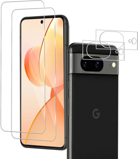 2x SZKŁO HARTOWANE GOOGLE PIXEL 8 6.2" WYTRZYMAŁE +2x OSŁONA APARATU 2x SZKŁO HARTOWANE GOOGLE PIXEL 8 6.2" WYTRZYMAŁE +2x OSŁONA APARATU