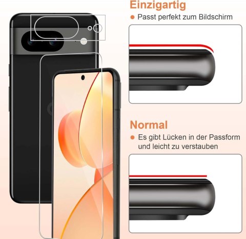 2x SZKŁO HARTOWANE GOOGLE PIXEL 8 6.2" WYTRZYMAŁE +2x OSŁONA APARATU 2x SZKŁO HARTOWANE GOOGLE PIXEL 8 6.2" WYTRZYMAŁE +2x OSŁONA APARATU