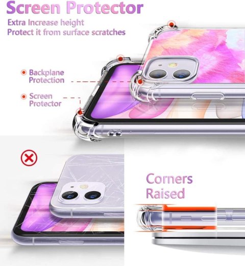 ETUI APPLE IPHONE 11 CASE SILIKONOWY RÓŻOWE ŻÓŁTE WZORKI AKWARELA ETUI APPLE IPHONE 11 CASE SILIKONOWY RÓŻOWE ŻÓŁTE WZORKI AKWARELA