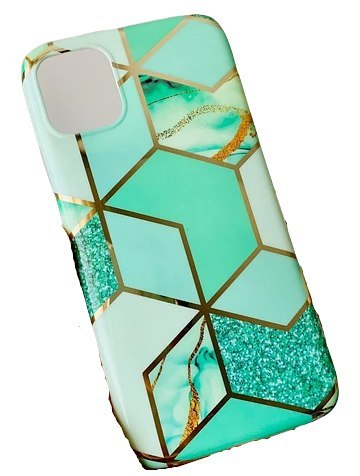 ETUI APPLE IPHONE 11 CASE SILIKONOWY ZIELONY ZŁOTY GEOMETRYCZNY A2111 ETUI APPLE IPHONE 11 CASE SILIKONOWY ZIELONY ZŁOTY GEOMETRYCZNY A2111