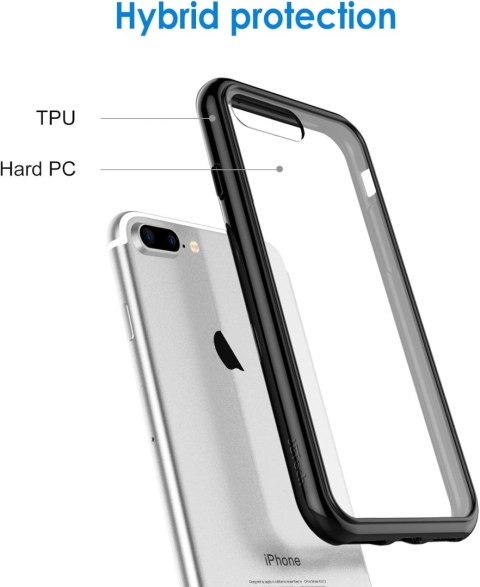 ETUI APPLE IPHONE 7 PLUS/IPHONE 8 PLUS PRZEZROCZYSTE PLECKI CZARNA RAMKA ETUI APPLE IPHONE 7 PLUS/IPHONE 8 PLUS PRZEZROCZYSTE PLECKI CZARNA RAMKA