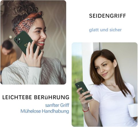 ETUI DO APPLE IPHONE 12 CASE PLECKI BUTELKOWA ZIELEŃ ZŁOTE SERDUSZKO ETUI DO APPLE IPHONE 12 CASE PLECKI BUTELKOWA ZIELEŃ ZŁOTE SERDUSZKO