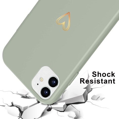 ETUI DO APPLE IPHONE 12 CASE ZIELONE PLECKI ZŁOTE SERDUSZKO + SMYCZ ETUI DO APPLE IPHONE 12 CASE ZIELONE PLECKI ZŁOTE SERDUSZKO + SMYCZ