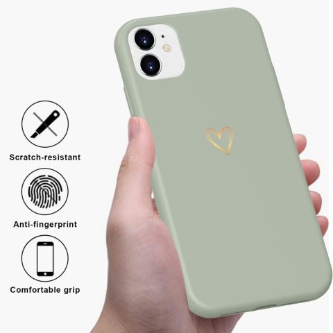 ETUI DO APPLE IPHONE 12 CASE ZIELONE PLECKI ZŁOTE SERDUSZKO + SMYCZ ETUI DO APPLE IPHONE 12 CASE ZIELONE PLECKI ZŁOTE SERDUSZKO + SMYCZ
