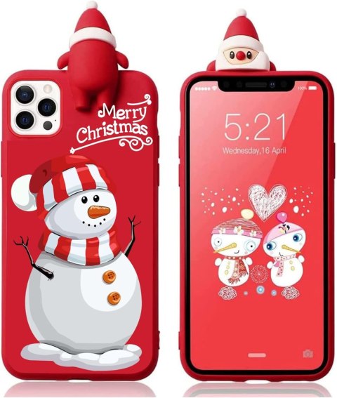ETUI POKROWIEC DO APPLE IPHONE 12 CASE CZERWONE ŚWIĄTECZNE PLECKI 3D ŚWIĘTA ETUI POKROWIEC DO APPLE IPHONE 12 CASE CZERWONE ŚWIĄTECZNE PLECKI 3D ŚWIĘTA