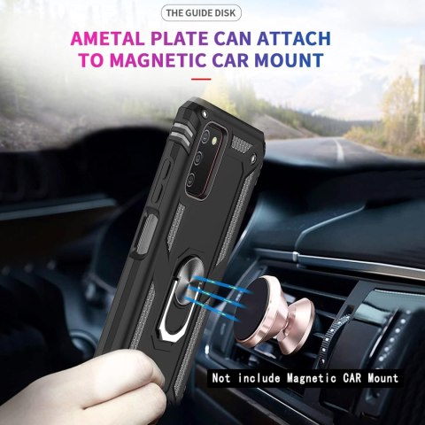 ETUI SAMSUNG GALAXY A03s CASE CZARNE PANCERNE +2x SZKŁO HARTOWANE ETUI SAMSUNG GALAXY A03s CASE CZARNE PANCERNE +2x SZKŁO HARTOWANE
