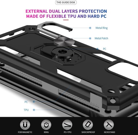 ETUI SAMSUNG GALAXY A03s CASE CZARNE PANCERNE +2x SZKŁO HARTOWANE ETUI SAMSUNG GALAXY A03s CASE CZARNE PANCERNE +2x SZKŁO HARTOWANE