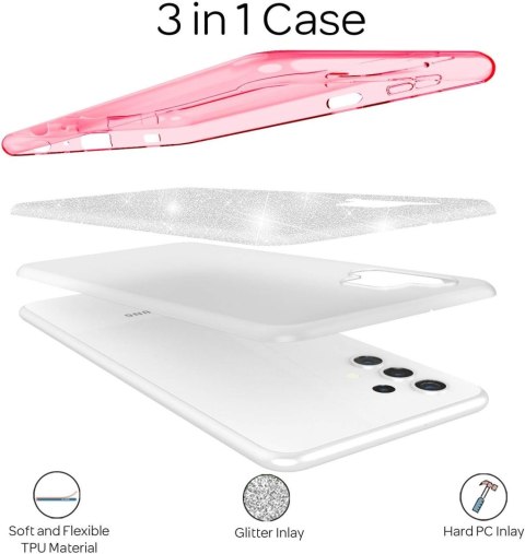 ETUI SAMSUNG GALAXY A32 5G CASE RÓŻOWY WZMACNIANY PLECKI BROKATOWE MOCNE ETUI SAMSUNG GALAXY A32 5G CASE RÓŻOWY WZMACNIANY PLECKI BROKATOWE MOCNE
