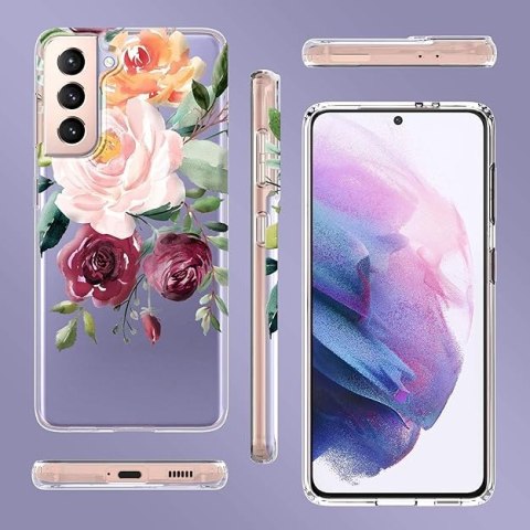 ETUI SILIKONOWE SAMSUNG GALAXY S21 CASE W AKWARELOWE MALOWANE KWIATY ETUI SILIKONOWE SAMSUNG GALAXY S21 CASE W AKWARELOWE MALOWANE KWIATY