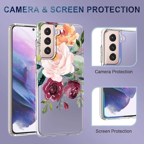 ETUI SILIKONOWE SAMSUNG GALAXY S21 CASE W AKWARELOWE MALOWANE KWIATY ETUI SILIKONOWE SAMSUNG GALAXY S21 CASE W AKWARELOWE MALOWANE KWIATY