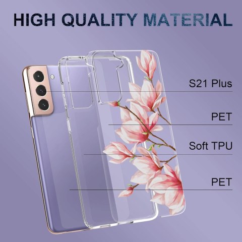 ETUI SILIKONOWE SAMSUNG GALAXY S21+ TRANSPARENTNE Z MAGNOLIĄ SM-G996 ETUI SILIKONOWE SAMSUNG GALAXY S21+ TRANSPARENTNE Z MAGNOLIĄ SM-G996