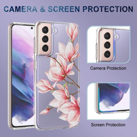 ETUI SILIKONOWE SAMSUNG GALAXY S21+ TRANSPARENTNE Z MAGNOLIĄ SM-G996 ETUI SILIKONOWE SAMSUNG GALAXY S21+ TRANSPARENTNE Z MAGNOLIĄ SM-G996