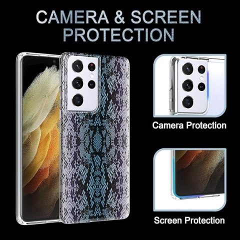ETUI SILIKONOWE SAMSUNG GALAXY S21 ULTRA 5G MOTYW NIEBIESKA SKÓRA WĘŻA ETUI SILIKONOWE SAMSUNG GALAXY S21 ULTRA 5G MOTYW NIEBIESKA SKÓRA WĘŻA