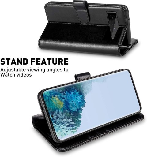 ETUI ZAMYKANE GOOGLE PIXEL 7 PRO CZARNE Z KLAPKĄ EKOSKÓRA +SZKŁO HARTOWANE ETUI ZAMYKANE GOOGLE PIXEL 7 PRO CZARNE Z KLAPKĄ EKOSKÓRA +SZKŁO HARTOWANE