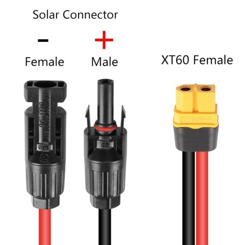 KABEL SOLARNY ZŁĄCZE ADAPTER XT60 12AWG 60CM DO PANELU SŁONECZNEGO KABEL SOLARNY ZŁĄCZE ADAPTER XT60 12AWG 60CM DO PANELU SŁONECZNEGO