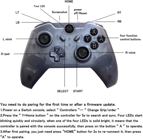 KONTROLER BEZPRZEWODOWY NINTENDO SWITCH TURBO GYRO AXIS DUAL SHOCK CZARNY KONTROLER BEZPRZEWODOWY NINTENDO SWITCH TURBO GYRO AXIS DUAL SHOCK CZARNY