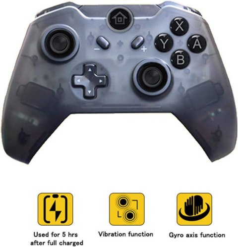 KONTROLER BEZPRZEWODOWY NINTENDO SWITCH TURBO GYRO AXIS DUAL SHOCK CZARNY KONTROLER BEZPRZEWODOWY NINTENDO SWITCH TURBO GYRO AXIS DUAL SHOCK CZARNY