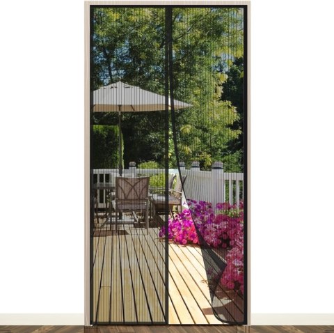 MOSKITIERA NA DRZWI 110x220cm CZARNA ZESTAW NA MAGNES MOSKITIERA NA DRZWI 110x220cm CZARNA ZESTAW NA MAGNES