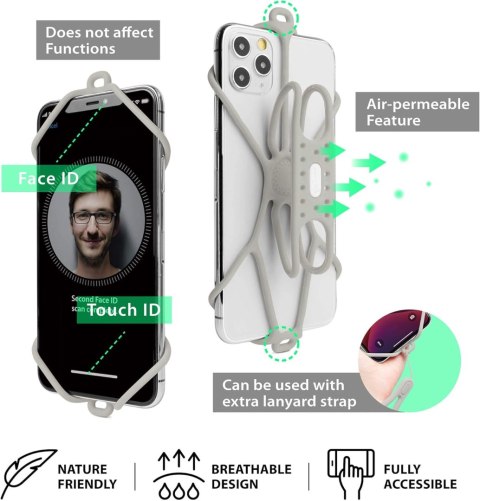 OPASKA UCHWYT NA TELEFON IPHONE SAMSUNG XIAOMI DO BIEGANIA JOGGINGU SZARA OPASKA UCHWYT NA TELEFON IPHONE SAMSUNG XIAOMI DO BIEGANIA JOGGINGU SZARA