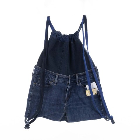 PLECAK WOREK JEANS RECYKLING HANDMADE 50x48cm PLECAK WOREK JEANS RECYKLING HANDMADE 50x48cm