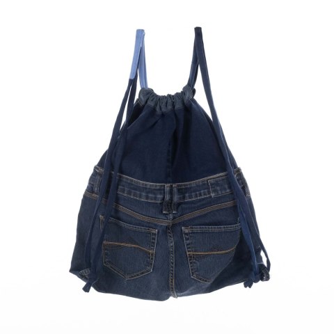 PLECAK WOREK JEANS RECYKLING HANDMADE 50x50cm PLECAK WOREK JEANS RECYKLING HANDMADE 50x50cm