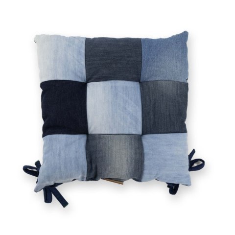 PODUSZKA NA KRZESŁO JEANS RECYKLING HANDMADE 40x40cm PODUSZKA NA KRZESŁO JEANS RECYKLING HANDMADE 40x40cm