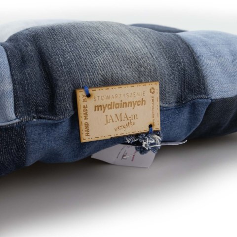 PODUSZKA NA KRZESŁO JEANS RECYKLING HANDMADE 40x40cm PODUSZKA NA KRZESŁO JEANS RECYKLING HANDMADE 40x40cm