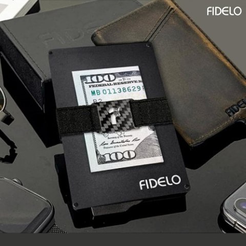 PORTFEL MĘSKI FIDELO SKÓRA EKOLOGICZNA CZARNY NA KARTY KLIPSY BLOKADA RFID PORTFEL MĘSKI FIDELO SKÓRA EKOLOGICZNA CZARNY NA KARTY KLIPSY BLOKADA RFID