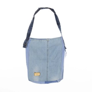 TORBA NA RAMIĘ JEANS RECYKLING HANDMADE 48x42cm