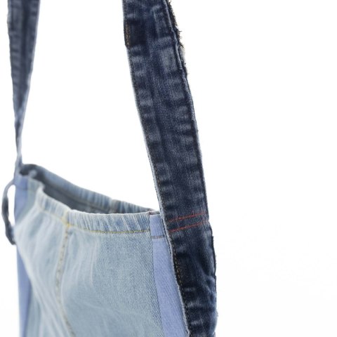 TORBA NA RAMIĘ JEANS RECYKLING HANDMADE 48x42cm TORBA NA RAMIĘ JEANS RECYKLING HANDMADE 48x42cm